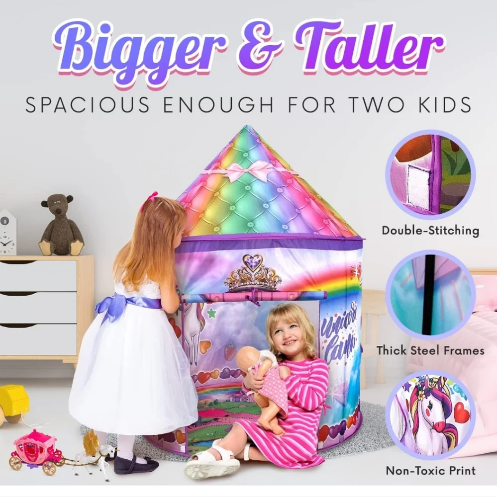1 LEFT⚡️NEW!Unicorn Pop Up Kids Tent - Picture 2 of 4
